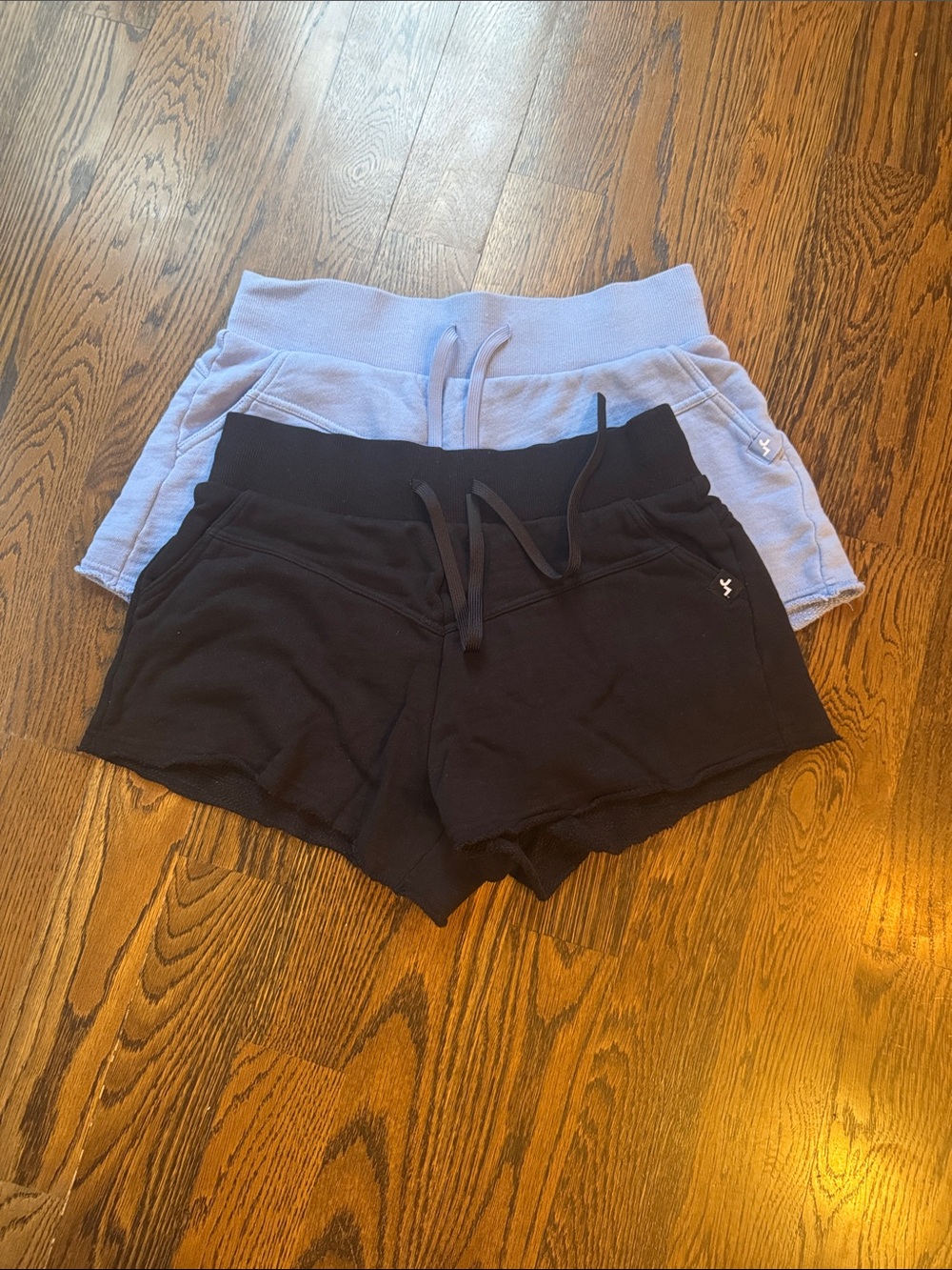 JoyLab Drawstring Athletic Shorts - Black & Light Blue